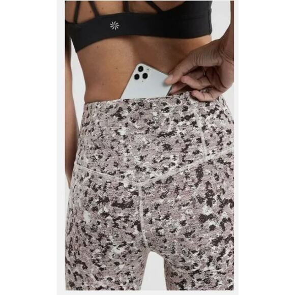 ATHLETA Elation 7/8 Tights Textured Meadow Decadent Chocolate Sz M - Picture 4 of 11